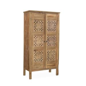 Armoire en bois beige H 180 cm