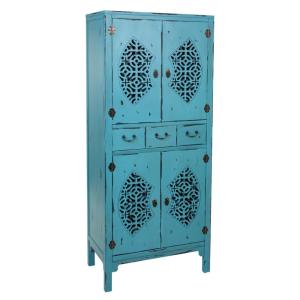 Armoire en bois bleu 70x40x170h