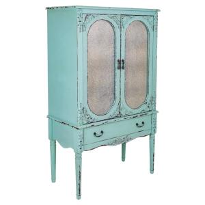 Armoire en bois bleu 80x42x140h