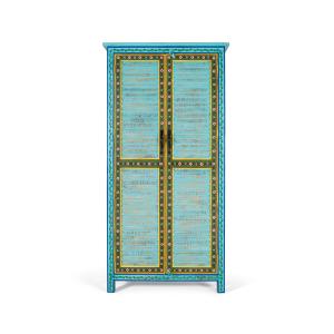 Armoire en bois de manguier au design artisanal hauteur 2 m