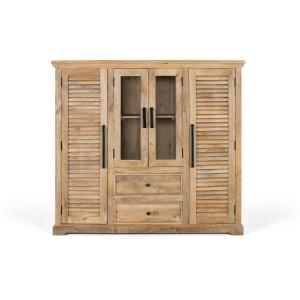 Armoire en bois de manguier massif avec deux portes central…