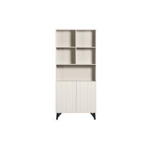 Armoire en bois de pin blanc avec étagères