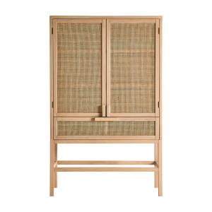 Armoire en bois de pin brun clair 100x40x160 cm