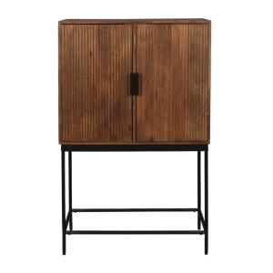 Armoire en bois et métal noir 2 portes
