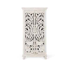 Armoire en bois manguier blanc vieilli