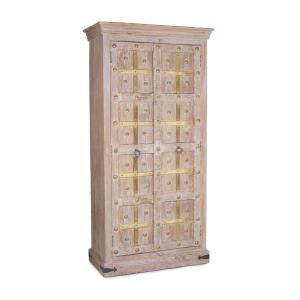 Armoire en bois recyclé beige H 180 cm
