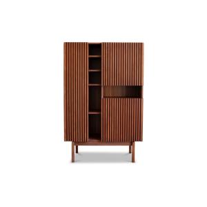 Armoire en bois teinte noyer
