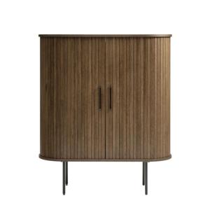Armoire en chêne et métal 118cm marron