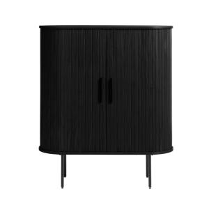 Armoire en chêne et métal 118cm noir