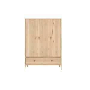 Armoire en chêne massif, huile blanche