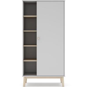 Armoire enfant 1 porte en bois blanc 90 cm