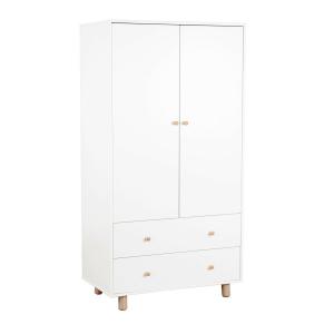 Armoire enfant blanc et bois