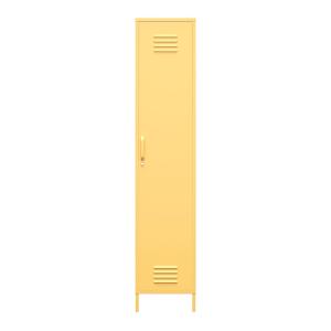 Armoire haute avec 1 porte en métal jaune