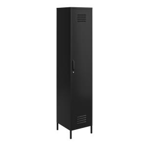 Armoire haute avec 1 porte en métal noir