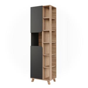 Armoire haute avec 2 portes Sonoma/Anthracite 50x175cm