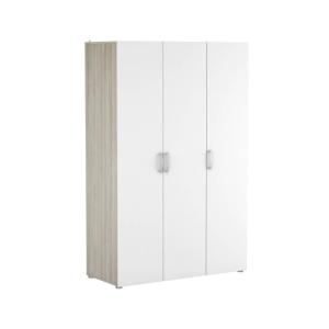 Armoire large en bois mélaminé chêne brun