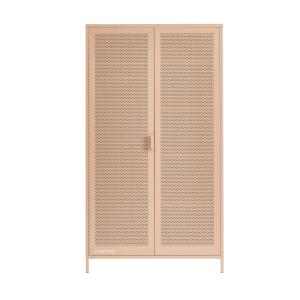 Armoire métal rose blush 2 portes