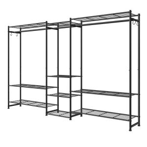 Armoire métallique ouvert avec 3 tringles et 10 étagères no…