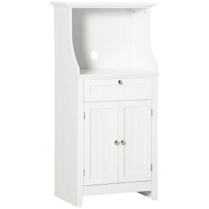 Armoire micro-ondes 2 portes mdf blanc