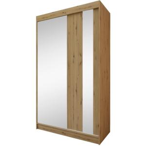 Armoire miroir et tiroirs, 120x216, Artisan