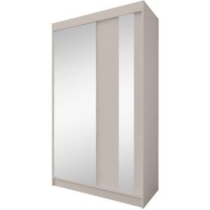 Armoire miroir et tiroirs, 120x216, cachemire
