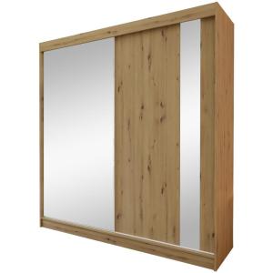 Armoire miroir et tiroirs, 200x216, Artisan