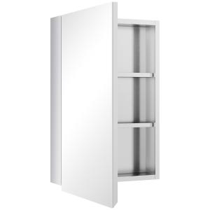 Armoire miroir murale salle de bain porte 2 étagères cm aci…