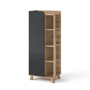 Armoire moyenne avec porte et compartiments ouverts Sonoma…