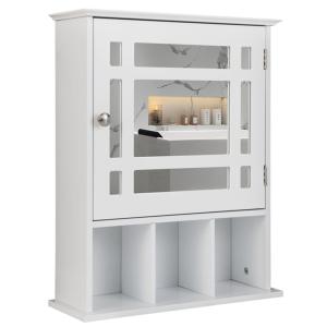 Armoire mural avec miroir de salle de bain blanc 50 x 16 x…