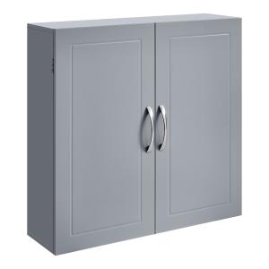 Armoire murale 18 x 60 x 60 cm étagères réglables gris