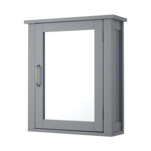 Armoire murale de salle de bain en effet bois gris avec por…