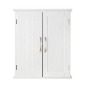 Armoire murale en effet bois blanc avec 2 portes et étagère…