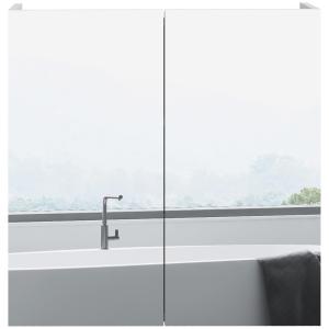 Armoire murale salle de bain 3 niveaux bois blanc