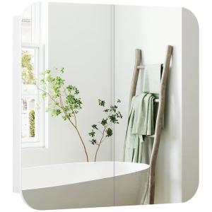 Armoire murale salle de bain miroir arqué étagère réglable…