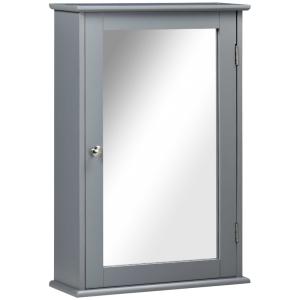 Armoire murale salle de bain miroir porte 2 étagères verre…