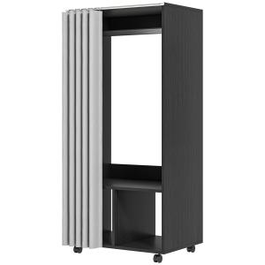 Armoire penderie mobile avec tringle et étagères polyester…