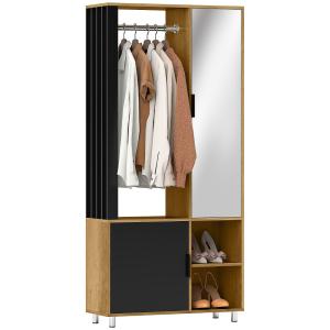 Armoire penderie moderne tringle suspension bois naturel