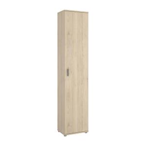 Armoire polyvalente 1 porte effet bois beige 191x35 cm