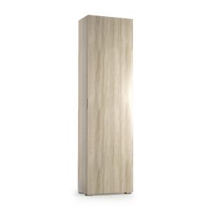 Armoire polyvalente 1 porte effet bois beige 50x30 cm