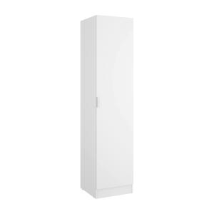 Armoire polyvalente 1 porte effet bois blanc 40x52 cm