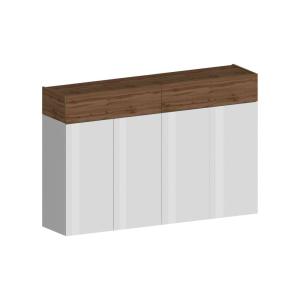 Armoire polyvalente 2 portes effet bois 120x44h126 cm Chêne