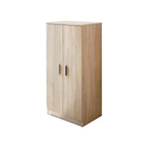 Armoire polyvalente à 2 portes effet bois beige 55x36 cm