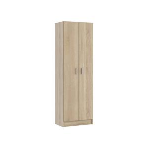 Armoire polyvalente à 2 portes effet bois beige 59x37 cm