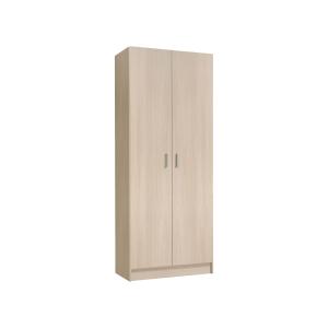 Armoire polyvalente à 2 portes effet bois beige 73x37 cm