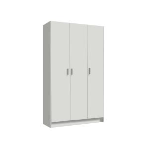 Armoire polyvalente à 2 portes effet bois blanc 109x37 cm