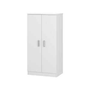 Armoire polyvalente à 2 portes effet bois blanc 55x36 cm