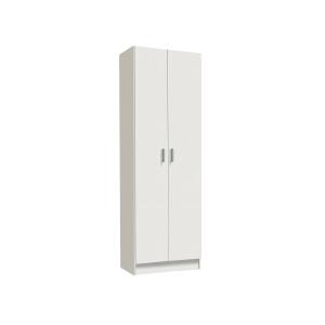 Armoire polyvalente à 2 portes effet bois blanc 59x37 cm