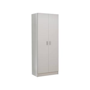 Armoire polyvalente à 2 portes effet bois blanc 73x37 cm