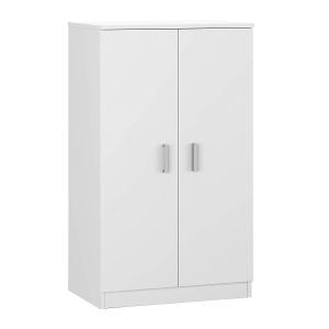 Armoire polyvalente à 2 portes effet bois blanc 75x36 cm