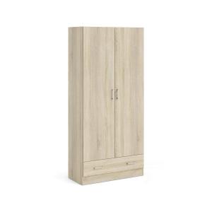 Armoire polyvalente à 2 portes effet bois chêne 79x36h170 c…
